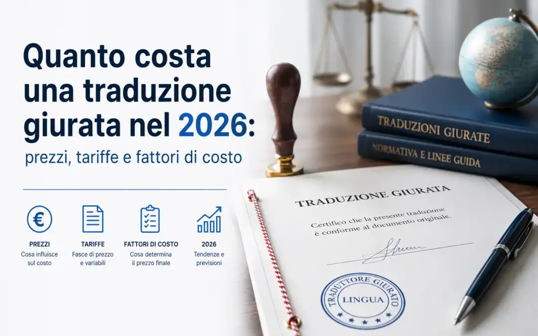 Quanto costa una traduzione giurata nel 2026: prezzi, tariffe e fattori di costo