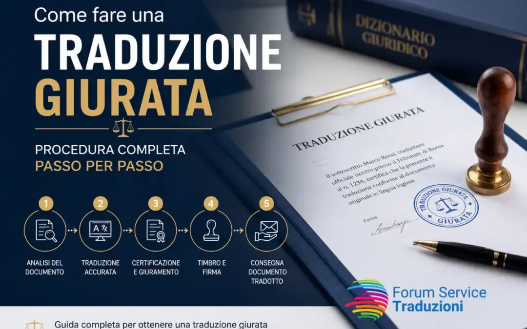 Come fare una traduzione giurata: procedura completa passo per passo