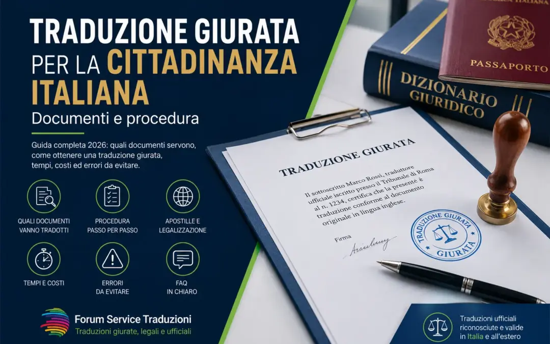 Traduzione giurata per la cittadinanza italiana: documenti e procedura