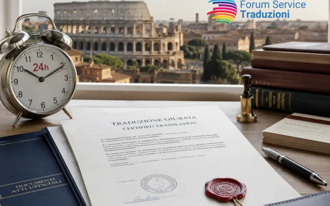 Traduzione giurata in 24 ore a Roma: come funziona il servizio urgente